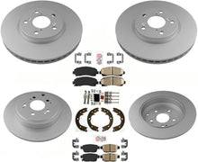 F&R Coated Disc Brake Rotors Ceramic Pads, Hardware Parking for Ridgeline 06-11