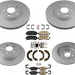 F&R Coated Disc Brake Rotors Ceramic Pads, Hardware Parking for Ridgeline 06-11