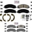 Front & Rear AmeriPRO Semi Metallic Pads for Ram 3500 Dual Rear Wheel 2019-2021