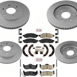 AmeriPro Coated Frt & Rr Brake Rotors & Ceramic Pads For Infiniti QX56 2004