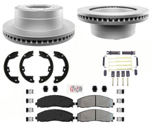 Coated Rear Brake Rotors Fleet Brake Pads For Ford F350 Super Duty 2014-22 DRW