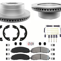 Pastillas de freno revestidas de flota de rotores de freno trasero para Ford F350 Super Duty 2014-22 DRW
