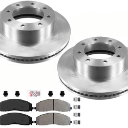 Front Brake Disc Rotors & Pads Set For Ford F250 Super Duty 4 Wheel Drive 14-21