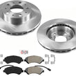Front GEO Coated Disc Brake Rotors & Pads Set For Ram ProMaster 2014-2021