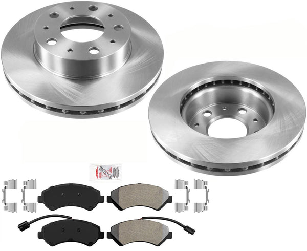 Front GEO Coated Disc Brake Rotors & Pads Set For Ram ProMaster 2014-2021