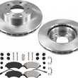 Front High Carbon Disc Brake Rotors & Bake Pads for Ram ProMaster 1500 14-2021