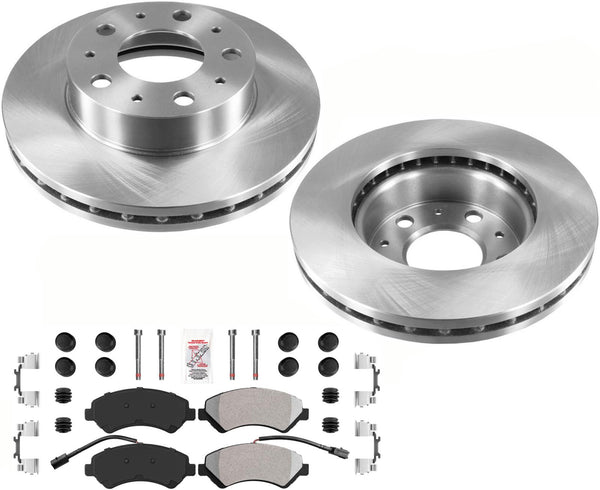 Front High Carbon Disc Brake Rotors & Bake Pads for Ram ProMaster 1500 14-2021