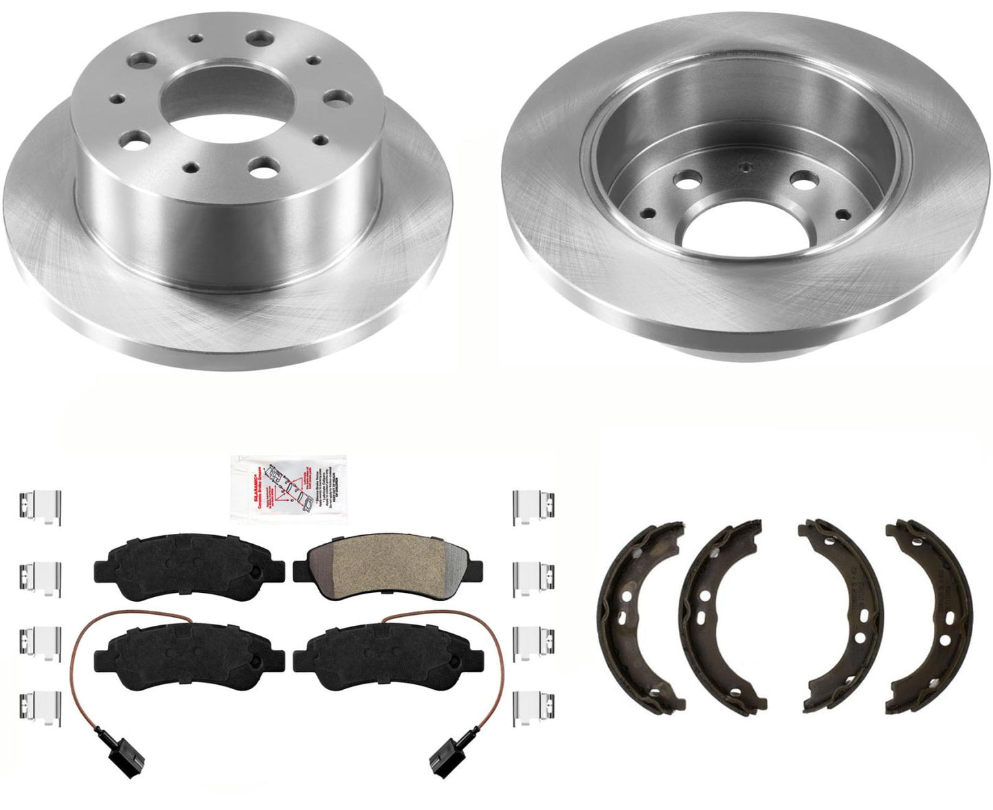 Hardware de pastillas de rotores de freno sólidos traseros para Ram Promaster 1500 2500 2014-2021