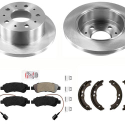 Rear Solid Brake Rotors Pads Hardware For Ram Promaster 1500 2500 2014-2021