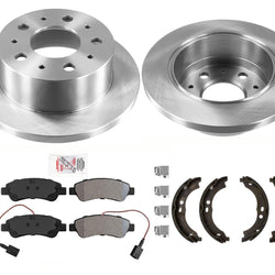 Rear SOLID Brake Rotors Pads Hardware For Ram Promaster 1500 2500 35 2014-2021