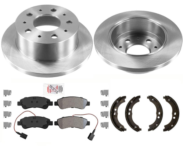 Rear SOLID Brake Rotors Pads Hardware For Ram Promaster 1500 2500 35 2014-2021