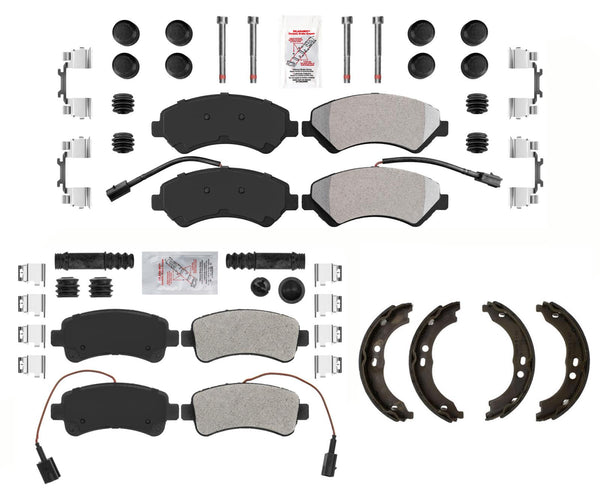 Fleet Duty Compound Disc Brake Pads Parking Shoes For Ram Promaster 1500 14-21