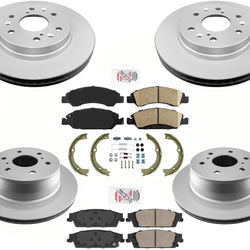 GEO Coated Brake Disc Rotors Cerm Pads Parking Shoes for Cadillac Escalade 15-20