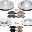 New F&R Brakes Disc Rotors Ceramic Pads 6pc for Mitsubishi Outlander Sport 13-17