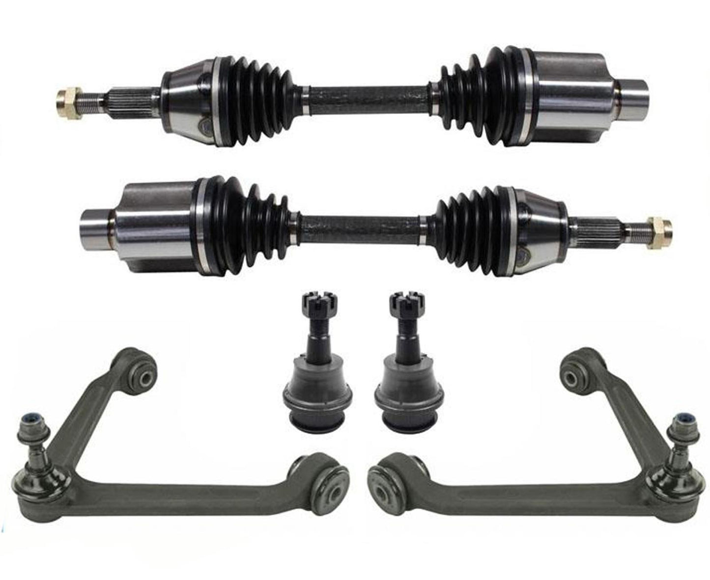 CV Drive Axle Shaft Control Arms Ball Joints For 02-05 Ram 1500 4 Wheel Driv 6Pc