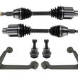 CV Drive Axle Shaft Control Arms Ball Joints For 02-05 Ram 1500 4 Wheel Driv 6Pc