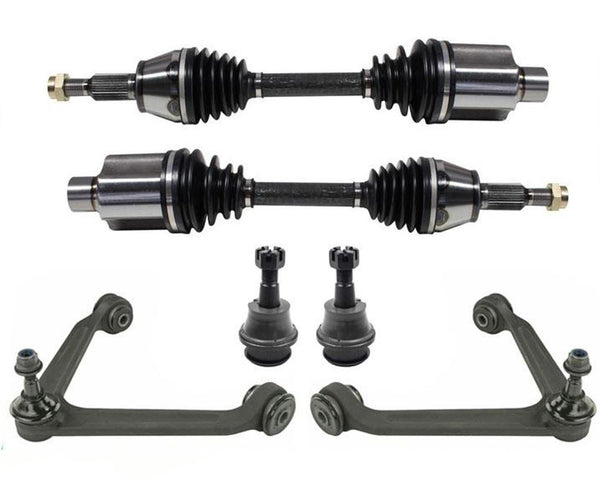 CV Drive Axle Shaft Control Arms Ball Joints For 02-05 Ram 1500 4 Wheel Driv 6Pc