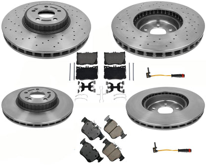 Disc Brake Rotors Coated for Mercedes Benz C43 AMG 2017 2018 2019 2020 2021 2022