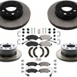 Rear SOLID Brake Rotors Pads Hardware For Ram Promaster 1500 2500 2014-2021