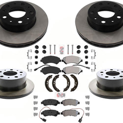 Rear SOLID Brake Rotors Pads Hardware For Ram Promaster 1500 2500 2014-2021
