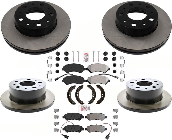 Rear SOLID Brake Rotors Pads Hardware For Ram Promaster 1500 2500 2014-2021