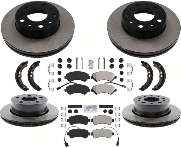 Rear VENTED High Carbon Content Brake Rotors Pads For Ram Promaster 2014-2021