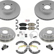 Front Brake Rotors Ceramic Pads & Rear Drums Shoes For Ford Fiesta SE 2011-2019