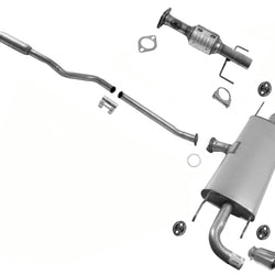 Converter Resonator Pipe Dual Outlet Muffler for Mazda 3 4dr Sedan 2.5L 2014-16