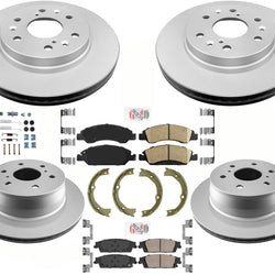 Coated Brake Disc Rotors Cerm Pads Parking Shoes For Cadillac Escalade 2015-20