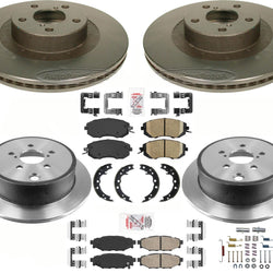 F&R High Performance Carbon Disc Brake Rotors Pads for Subaru Outback 2010-2014