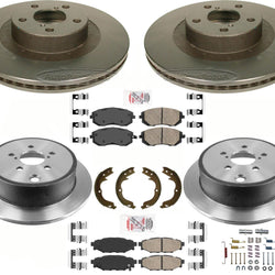 F&R High Performance Carbon Disc Brake Rotors Pads for Subaru Forester 09-2010
