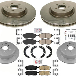 F&R High Performance Carbon Disc Brake Rotors Pads For Subaru Outback 2010-2014