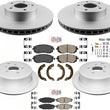 GEO Coated Brake Disc Rotors Cer Pads Parking Shoes for Subaru Impreza 08-2014