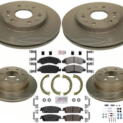 Performance Carbon Brake Disc Rotors Pads Park Shoes For Silverado 1500 2014-18