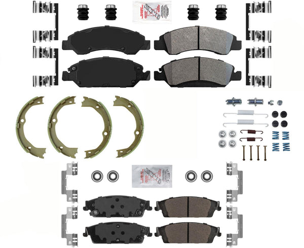 Performance Fleet Disc Brake Pads Parking Shoes For Silverado 1500 2014-2018