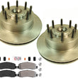 Front Disc Brake Rotors and Brake Pads for Ford F250 Rear Wheel Drive 2005