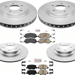 F&R Brakes Disc Rotors Ceramic Pads For Mitsubishi Outlander Sport 2013-2021
