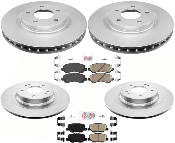 F&R Brakes Disc Rotors Ceramic Pads For Mitsubishi Outlander Sport 2013-2021