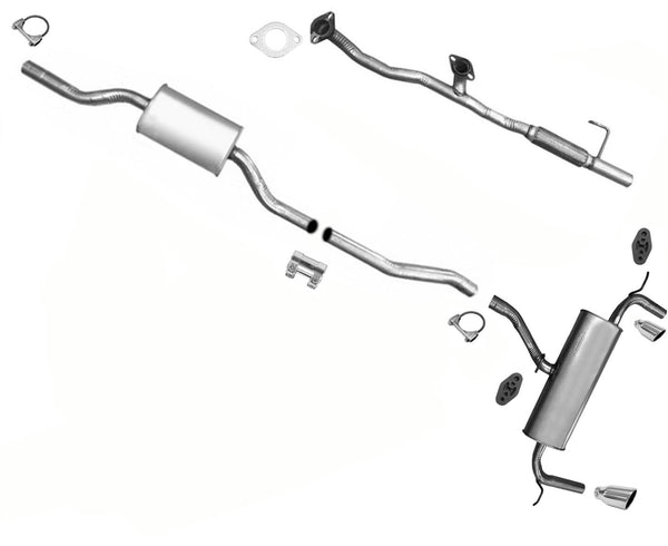 Flex Pipe Ext Pipe Resonator Dual Outlet Muffler for Ford Edge 3.5L  2011-2014