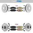 Front & Rear Ceramic Brake Pads & Coated Rotors FOR 2007-2014 CADILLAC; ESV; EXT