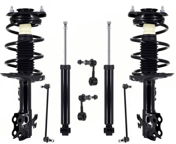 Front Complete Struts Rear Shocks  & Sway Bar Links For Toyota Prius 2016-2018