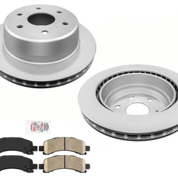 For 2003-2006 Chevrolet Express Van G1500 Rear Rotors and Ceramic Brake Pads