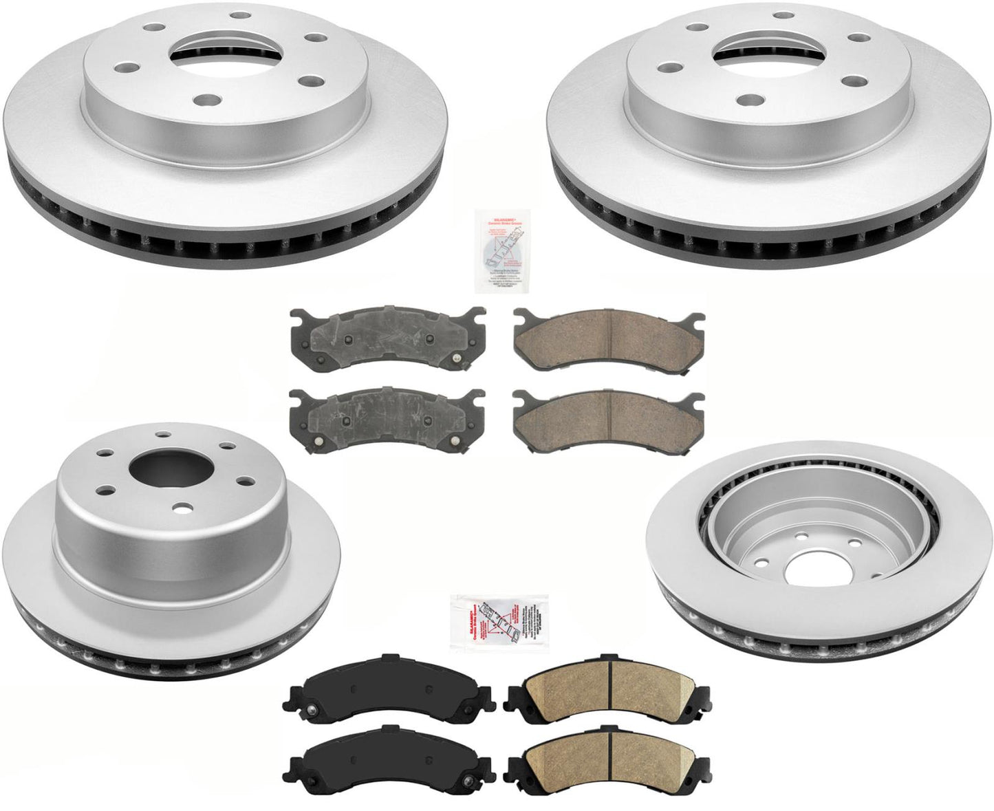 Rotores de freno y pastillas de freno de cerámica para Chevrolet Suburban 4 ruedas motrices 2000-2006