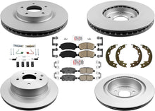AmeriPro Rotores de freno recubiertos y pastillas de cerámica para Nissan Rogue 2008-2013, 8 piezas