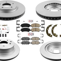 AmeriPro Coated Brake Rotors & Ceramic Pads for Nissan Rogue 2008-2013 8Pc