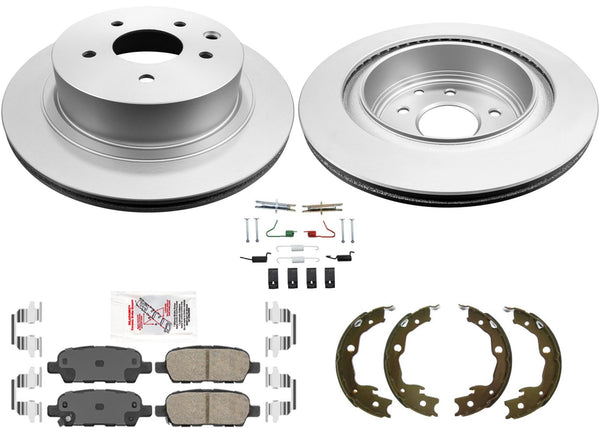 REAR AmeriPro Coated Brake Rotors & Ceramic Pads for Nissan Rogue 2008-2013 5Pc