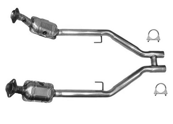 Engine H Pipe with Dual Catalytic Converter For 2005-2010 Ford Mustang 4.6L
