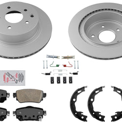 Coated Brake Rotors Brake Pads for Nissan Rogue 2019-2020 W Electric Parking B