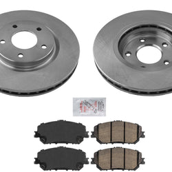 AmeriPro Coated Brake Rotors Ceramic Brake Pads for Nissan Rogue 2021-2023