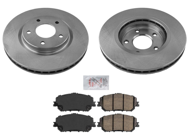 AmeriPro Coated Brake Rotors Ceramic Brake Pads for Nissan Rogue 2021-2023